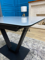 Кухонный раздвижной стол "Леон", металлик