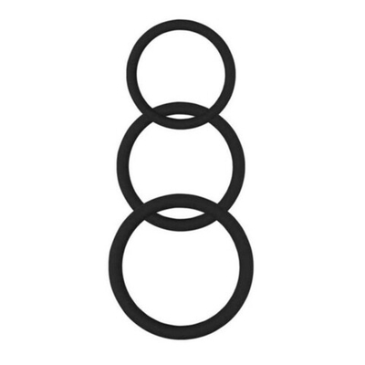 Набор эрекционных колец Magnum Force Cock Ring (Цвет: черный)