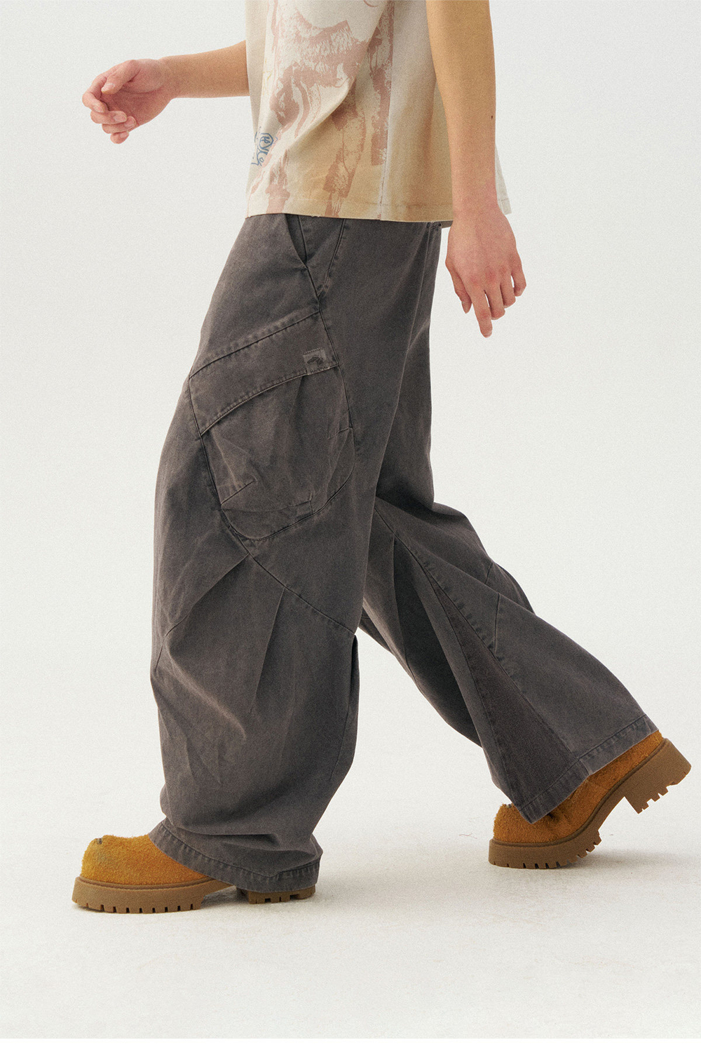 Брюки Nothomme Monterest Year of the Horse Limited Edition Vintage Washed Pleated Curved Cargo Pants