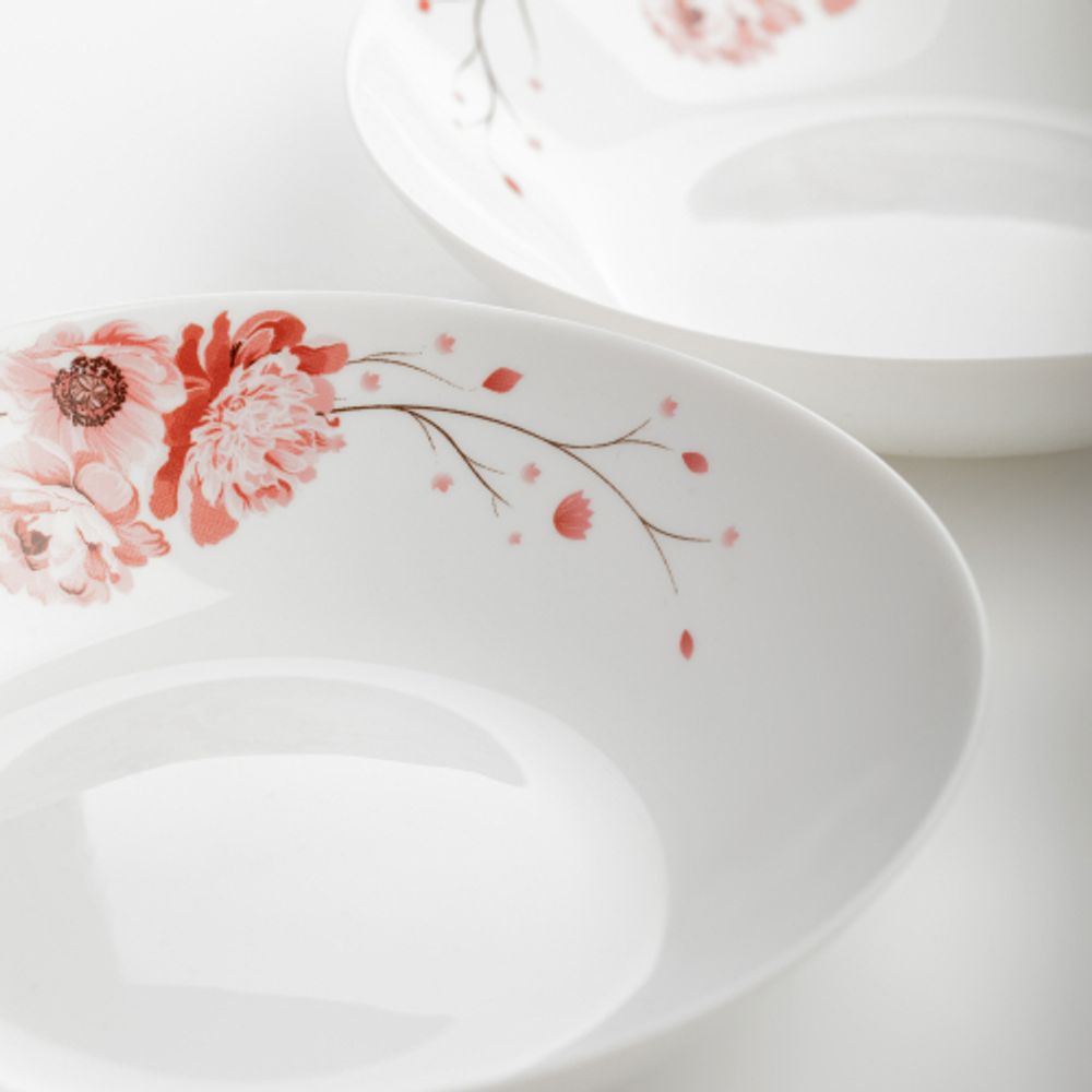 Тарелка White Fox WF-STS20 Summertime суповая опаловая с деколью 20 см. 660 мл.