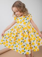 Платье хлопковое "Апельсины"