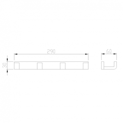Вешалка на 4 крючка ABBER Westen AA1751G золото матовое
