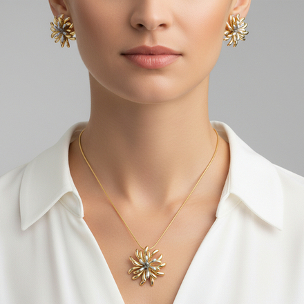 Комплект Fiore Luna, колье и серьги SG201746E-001 G