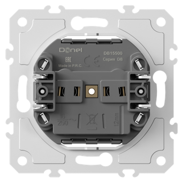 Механизм розетки без заземления 16А 250В~ на винтах,  серия DB