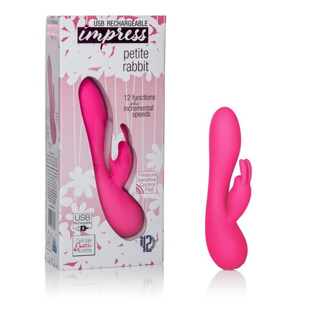 Перезаряжаемый вибромассажер IMPRESS Petite Rabbit розовый (Цвет: розовый)