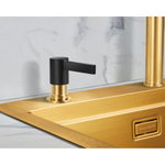 Дозатор для жидкого мыла Milacio MCU.933.BGD, черно-золотой