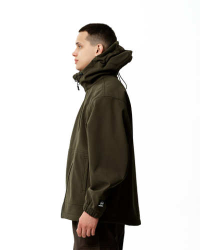 Куртка THE BAD FRIENDS Softshell удлиненная хаки