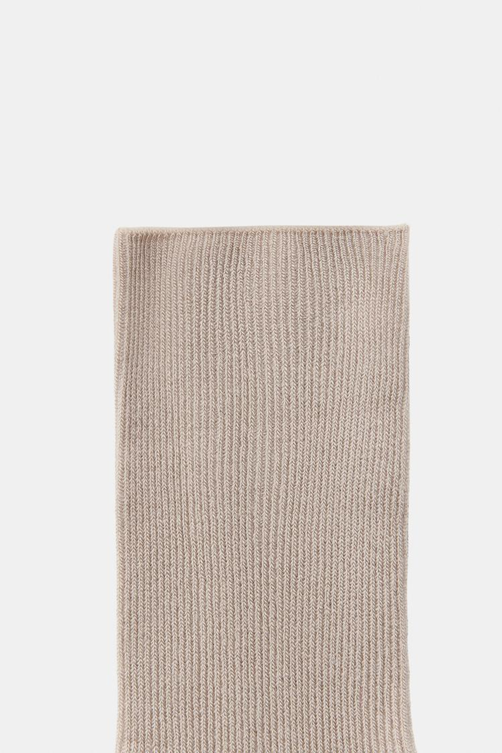 ZARA ВЫСОКИЕ НОСКИ В РУБЧИК, БЕЖЕВЫЙ