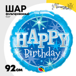 Шар Фольгированный Искры синий (Синий)