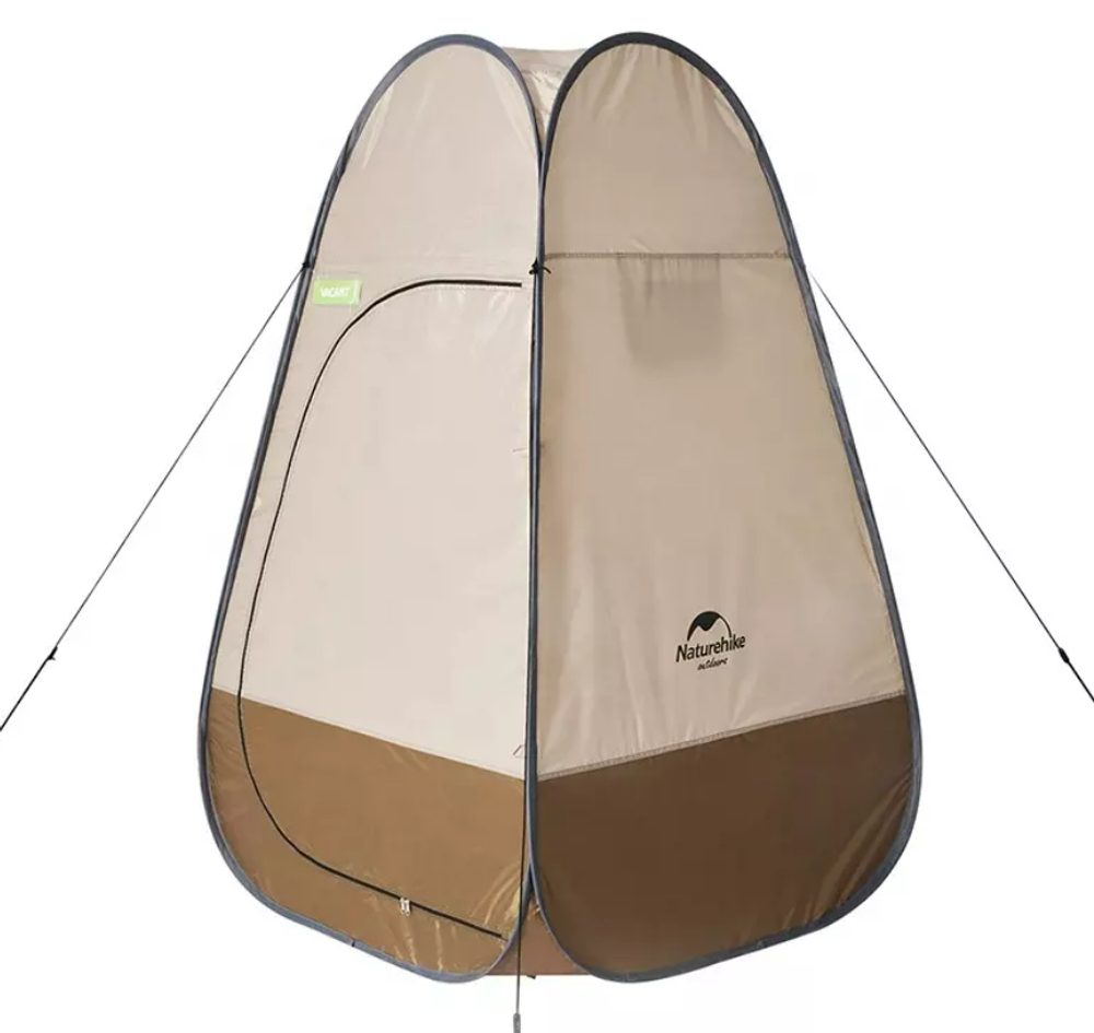 Палатка Naturehike быстрораскрываемая, душ-туалет, коричневый
