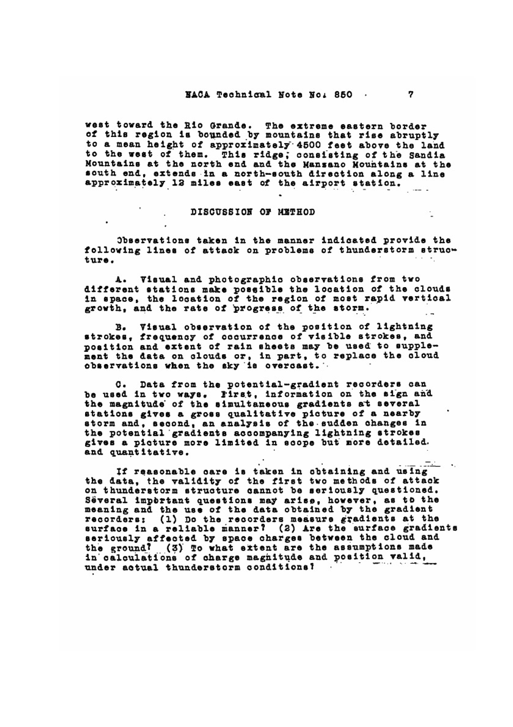 A preliminary investigation of the electrical structure of thunderstorms | E.J. Workman