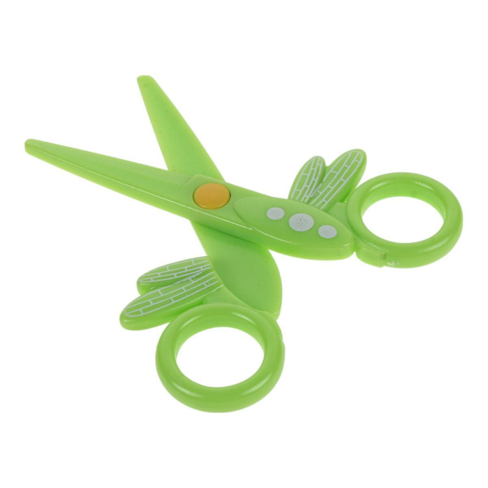 Ножницы детские пластиковые "Стрекоза", 12 см, на картоне