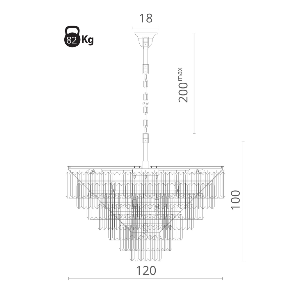 Люстра подвесная Divinare Nova 3001/02 LM-25