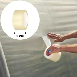 Клейкая лента для ремонта теплиц 150 мкм, 5 см на 9,5 м, скотч тепличный для ремонта парников, поликарбоната MG