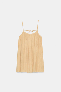 ZARA МИНИ-ПЛАТЬЕ ФАКТУРНОГО ОБЪЕМНОГО КРОЯ, ЦВЕТ ЖЖЕНОГО АПЕЛЬСИНА