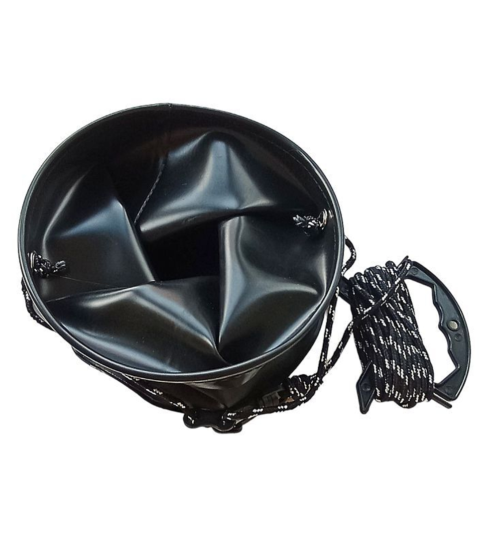 Ведро для воды и прикормки (складное) Kaida 4 л диаметр 18 см высота 17,5 см