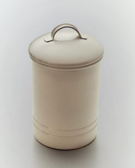 Zara Home Коробка для хранения из металла, цвет кремовый, 20 см