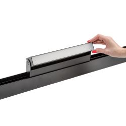 ULB-M80-12W-4000K-35 BLACK Светильник-прожектор линейный светодиодный трековый. Для магнитных шинопроводов. 900 Лм. Белый свет 4000К. Черный. ТМ Uniel