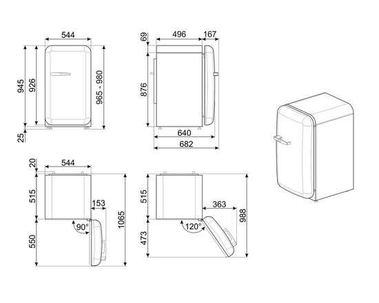 Холодильник Smeg FAB10RRD2