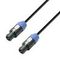 Adam Hall K3S225SS1000 - кабель спикерный Speakon 4-pole - Speakon 4-pole, 2 x 2.5 мм2, 10 м, темно-
