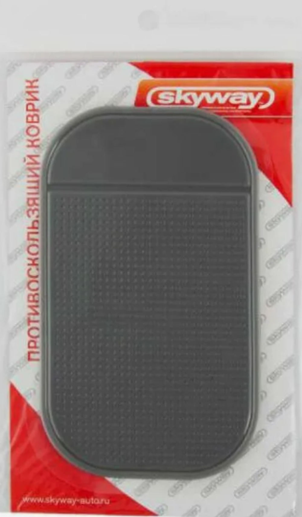 Коврик липучий на парприз  80*140мм противоскользящий SKAYWAY серый 401006с