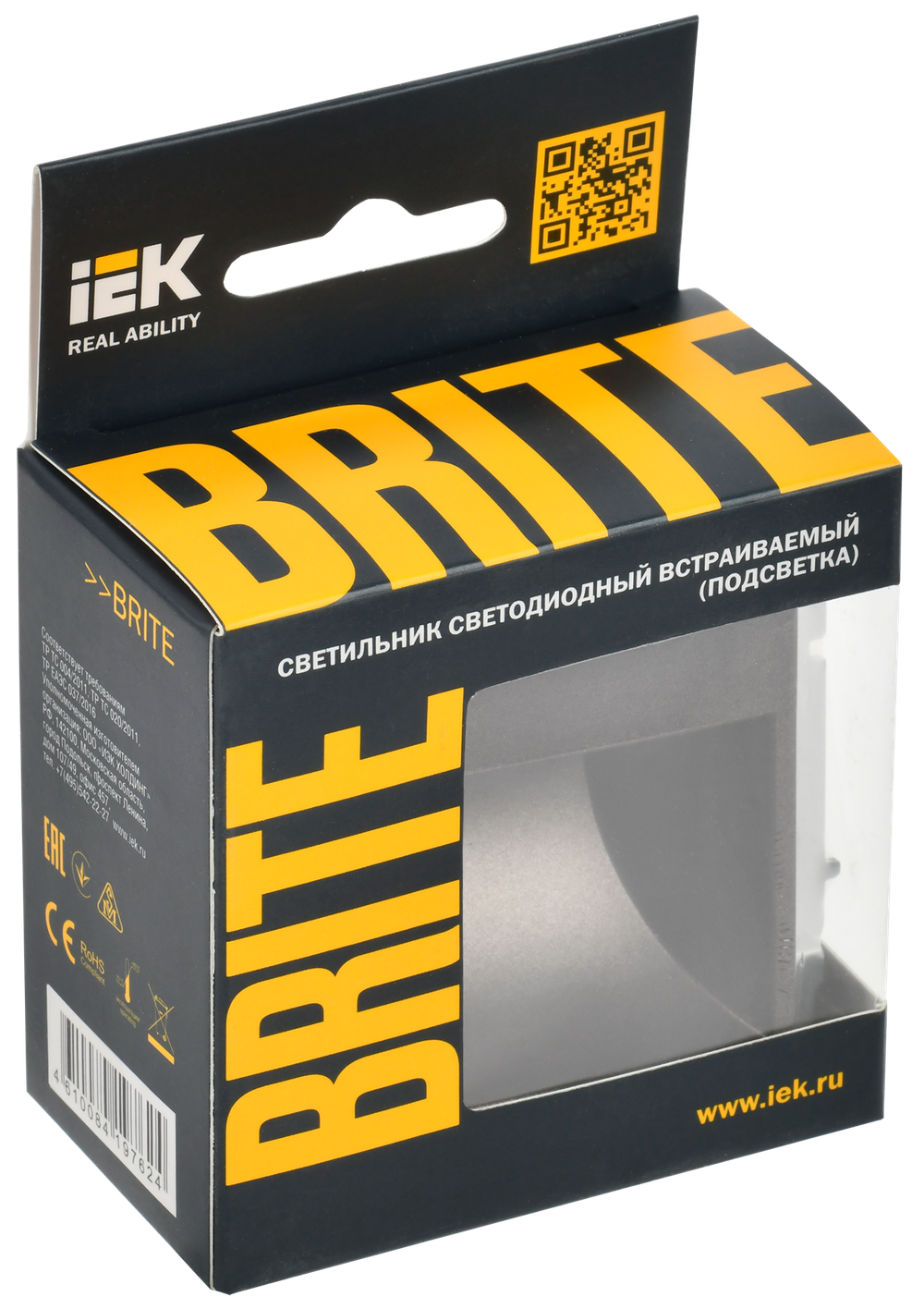 BRITE Подсветка светодиодная встраиваемая ПЛ20-БрТБ темная бронза IEK