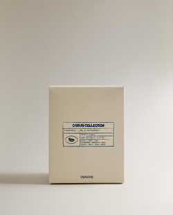 Zara Home Свеча ароматическая LIME & PEPPERMINT 155 г, растительный воск, аромат цитрусово-мятный свежий