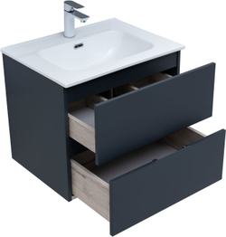 Мебель для ванной Aquanet Алвита New 60 2 ящика, антрацит