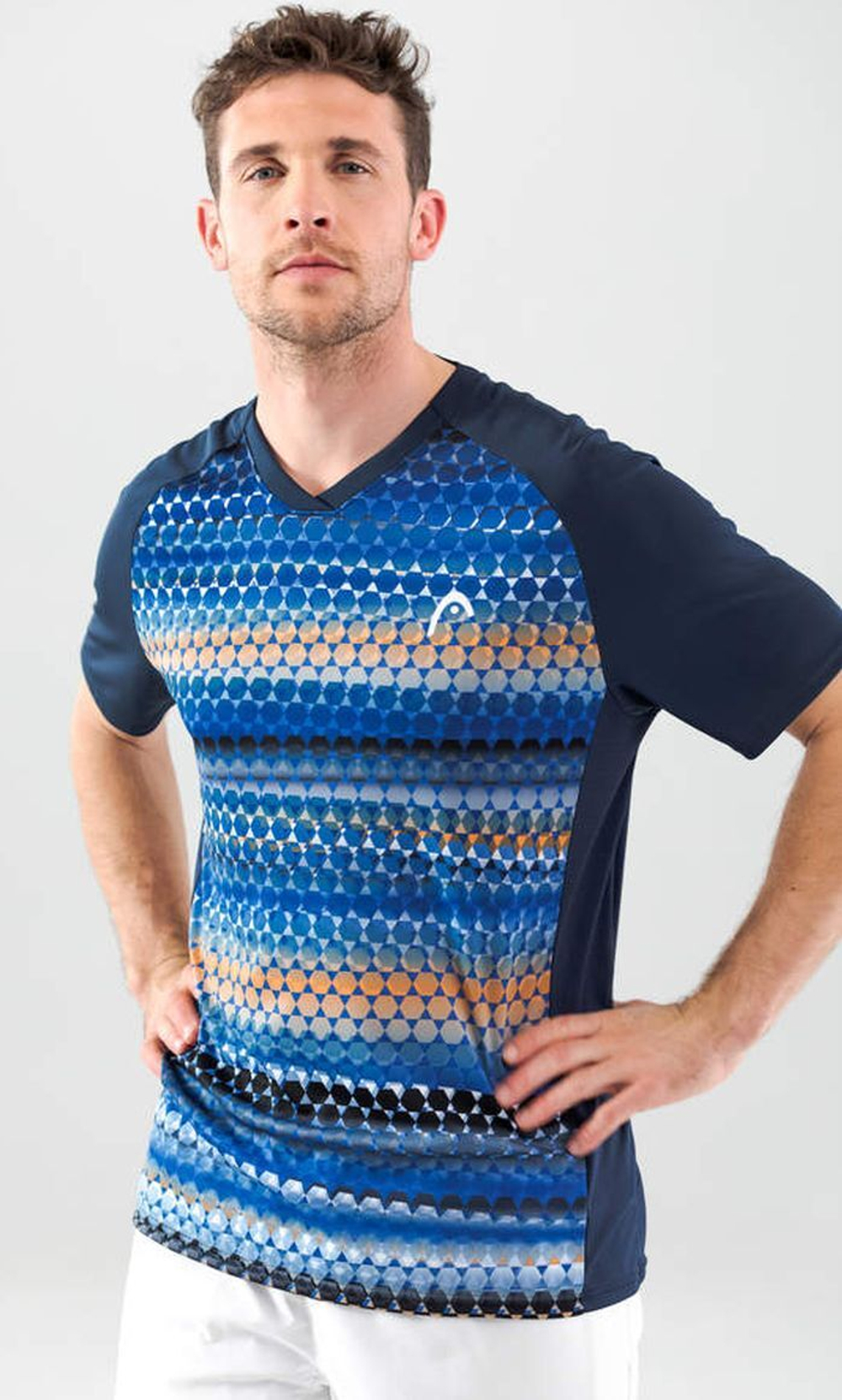 Мужская теннисная футболка Head Topspin T-Shirt - небесный