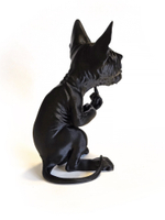 Фигурка кота, недовольный Сфинкс, 3Д печать, высота 13,5 см., черный