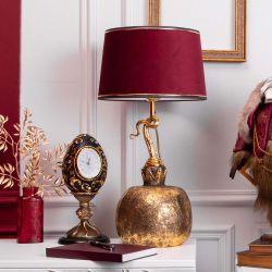 Настольная лампа Гранат Бронза с абажуром Тюссо Конфети Рубивайн