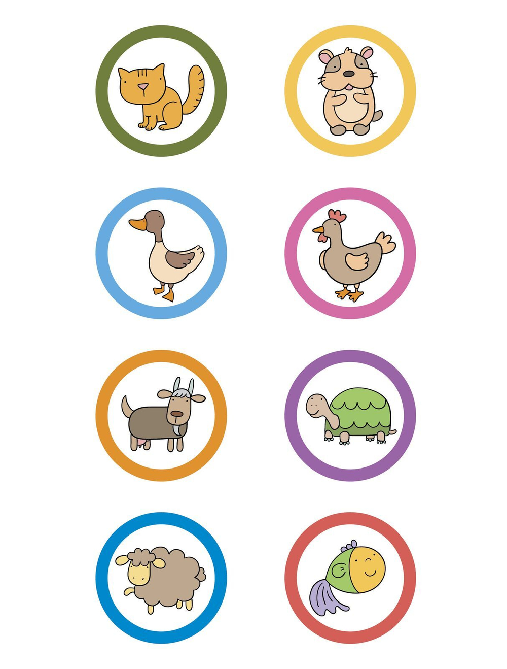 Самая первая раскраска. Мои любимые животные