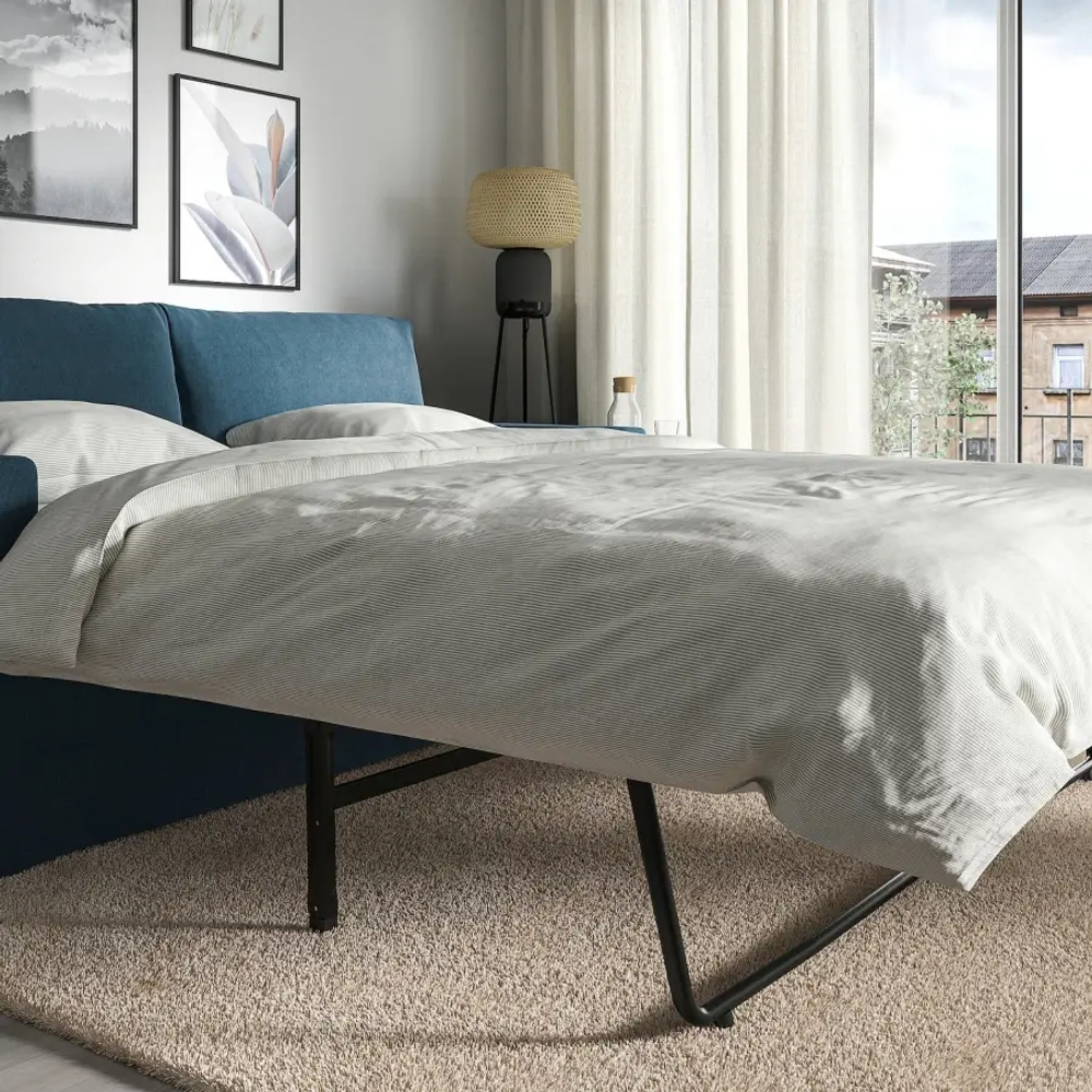Диван-кровать 2-местный - IKEA HYLTARP/ХИЛТАРП ИКЕА, синий