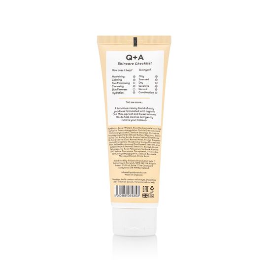 Очищающий крем для лица Q+A, Oat Milk Cream Cleanser, 125мл