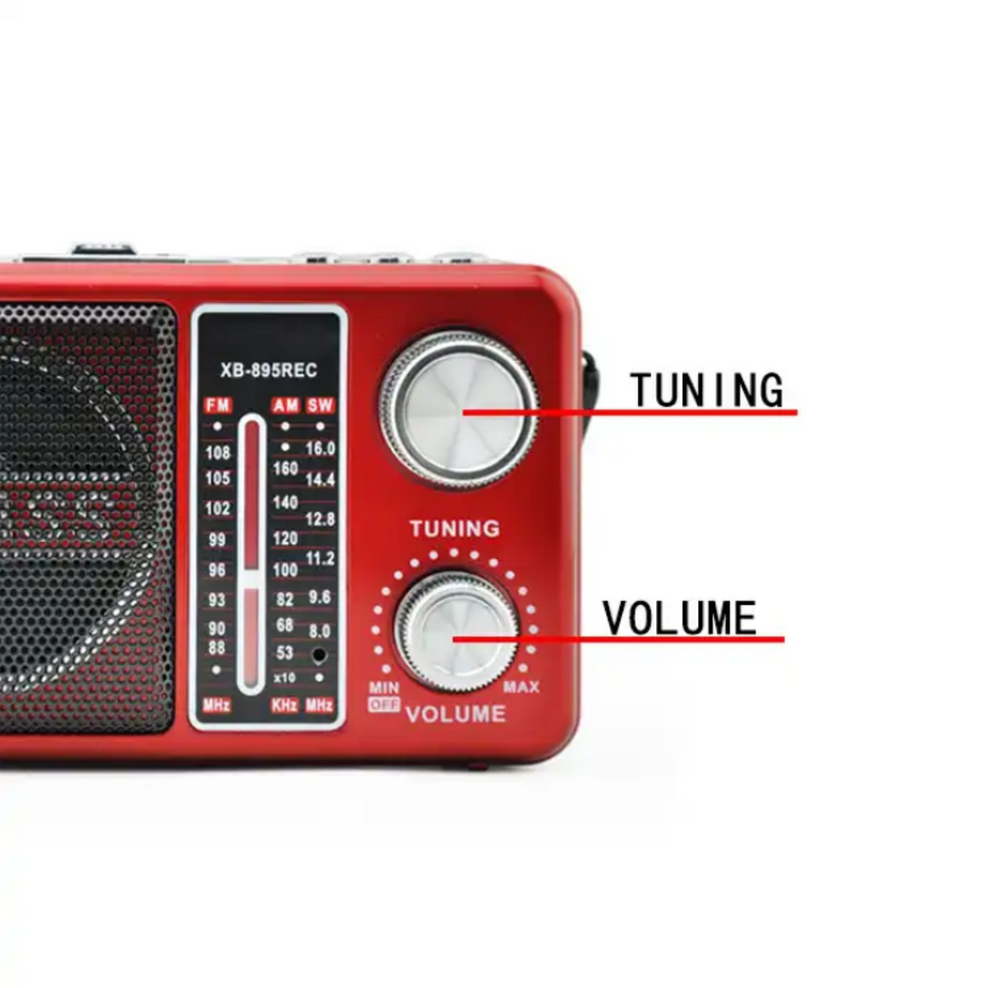 Радиоприемник Waxiba XB-895REC (USB/TF/BT) фонарик