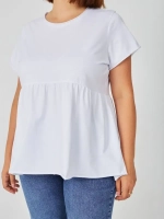 Футболка с баской оверсайз белый