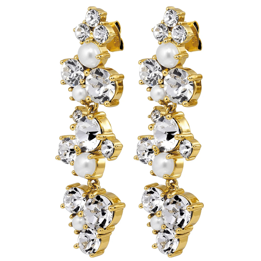 Серьги Dyrberg Kern MAYHEM SG CRYSTAL / WHITE PEARL 480042