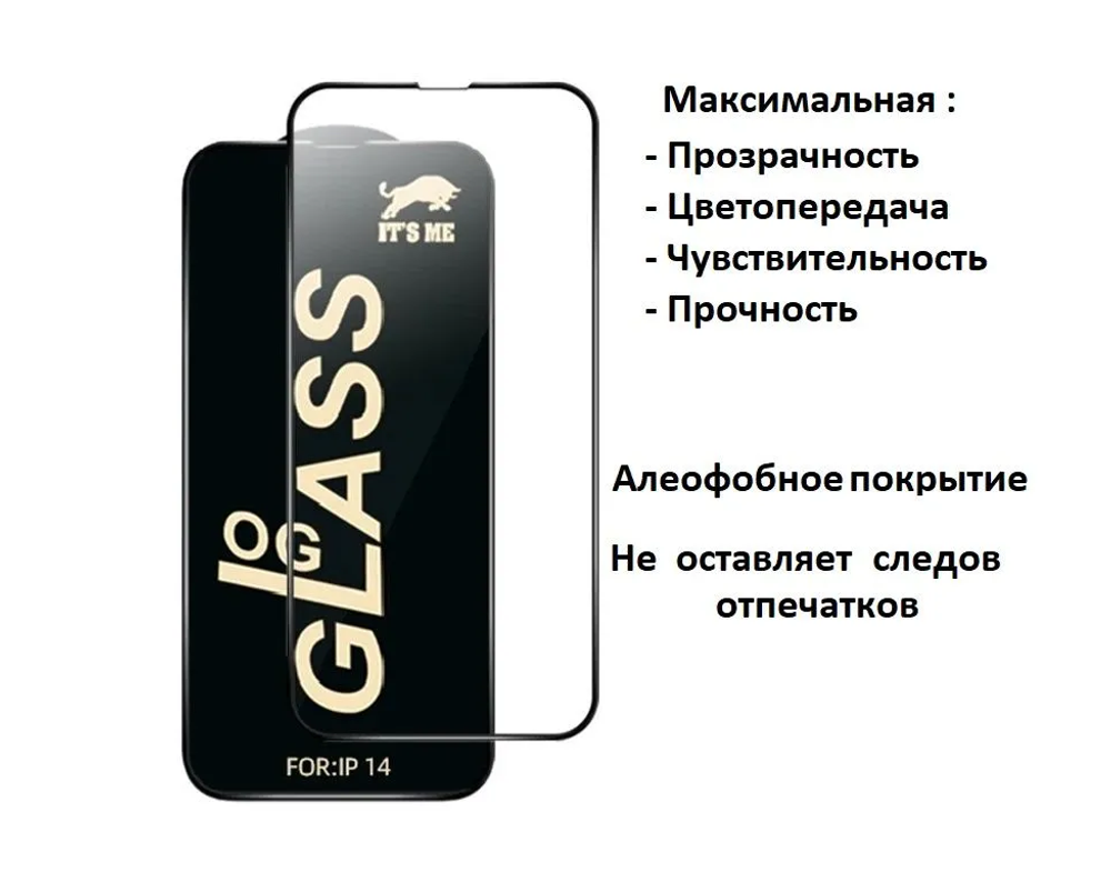 Защитное стекло IT"S ME Samsung A14/M14 (черный) тех.упаковка