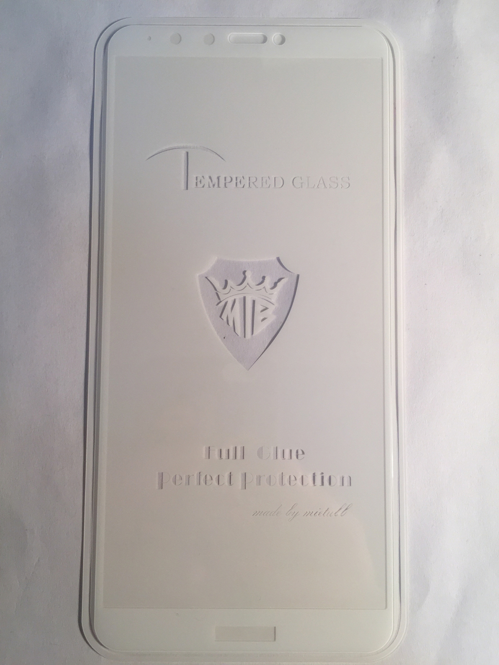 Защитное стекло "Полное покрытие" для Huawei Y9 2018 Белое