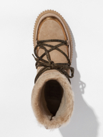 Замшевые ботинки Voile Blanche 2016958 бежевые на меху