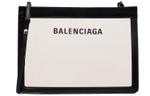 Balenciaga Cotton Canvas Clutch Bag Medium Unisex White