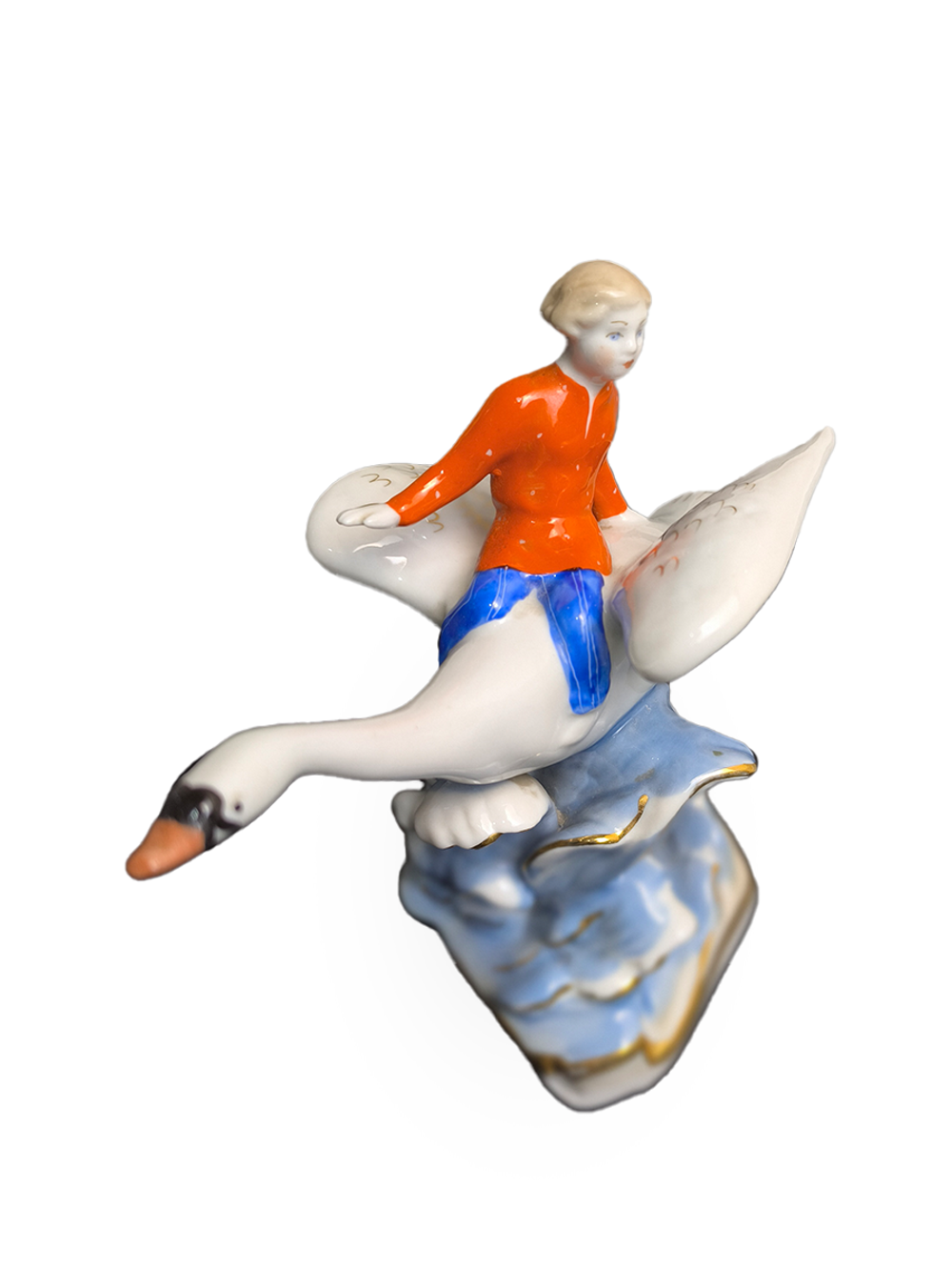 Фарфоровая статуэтка "Гуси-лебеди" (Дулево) 1967г