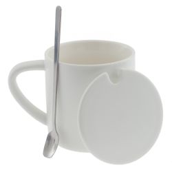 GAEM Кружка с крышкой и ложкой, 400 мл, L8,5 W12 H8 см, 4в.