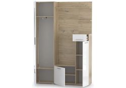 Модульная прихожая Лайн дуб серый craft K 002 PW / белый глянец пвх комплектация 1