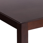 Обеденный комплект Хадсон (стол + 4 стула)/ Hudson Dining Set дерево гевея/мдф, стол: 110х70х75см / стул: 44х42х89см, cappuccino (темный орех), ткань кор.-зол. (1