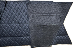 Дверные карты-обивка дверей и стоек УАЗ 469/Хантер (чёрная нить Бабочка)