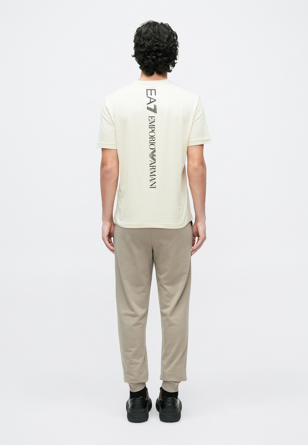 EA7 Emporio Armani UNISEX - Футболка с принтом - туман/молоко