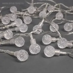 Гирлянда нить Фонарики 5 м., IP20, прозрачная нить, 20 мульти LED (RG/RB), 220 В, Luazon Lighting (1080404)