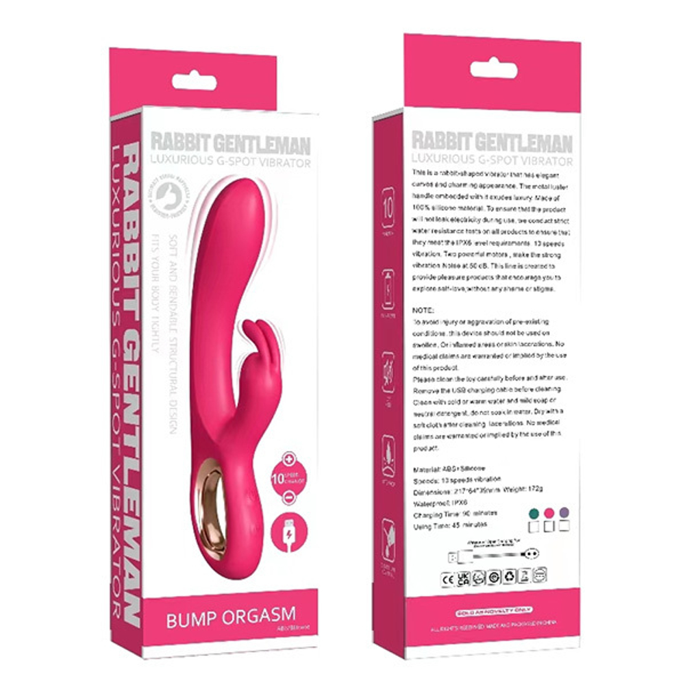 Красный силиконовый вибратор-кролик Secwell Rabbit Sex Toy SW3021R