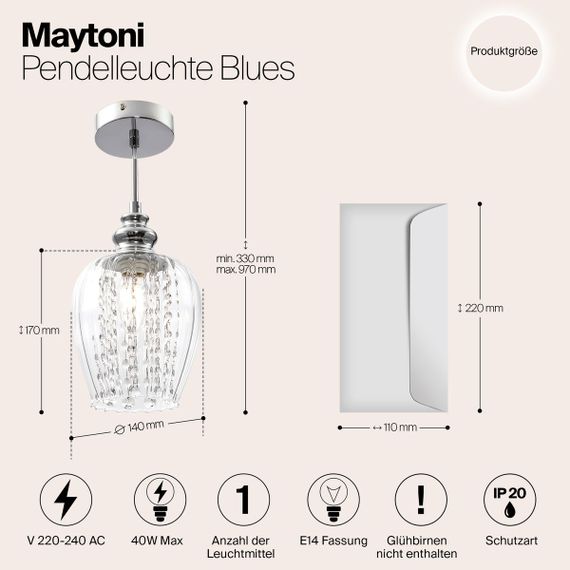 Подвесной светильник Maytoni Blues MOD044-PL-01-N